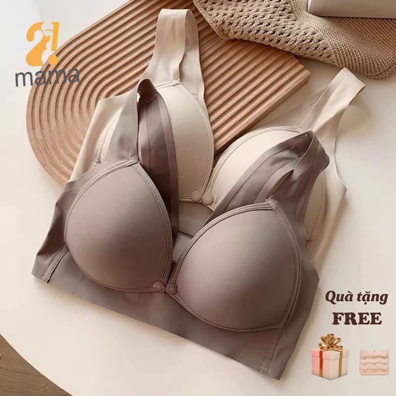 Ảnh Áo Ngực Bà Bầu 2mama chất liệu su non cho con bú và sau sinh không gọng nâng đỡ chống chảy sệ cho mẹ bầu mới B102 1