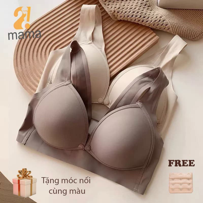 Ảnh Áo Ngực Bà Bầu 2mama chất liệu su non cho con bú và sau sinh không gọng nâng đỡ chống chảy sệ cho mẹ bầu mới B102 2