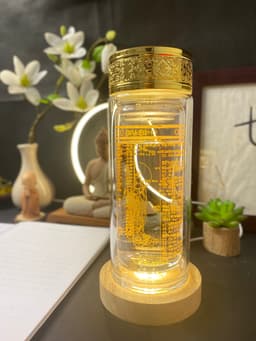 Thumbnail Bình nước Chú Đại Bi tiếng Việt, 2 lớp thuỷ tinh cao cấp - Tuệ Nga 3