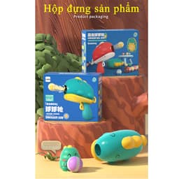 Thumbnail Đồ chơi  bóng khủng long KAVY kèm bia mục tiêu xa 8 mét nhiều màu sắc 1