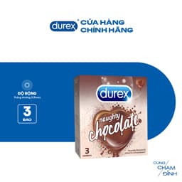 Thumbnail Durex Naughty Chocolate hương socola (size 53mm, hộp 3 bao) 2