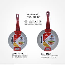 Thumbnail Chảo Chống Dính Vân Đá Cao Cấp Size 20-24-26-28cm Packer Hàng Chính Hãng KALPEN-GIA DỤNG ĐỨC 3