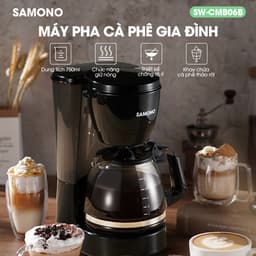 Thumbnail Samono Máy pha cà phê/trà 750ml, chức năng giữ nhiệt, vòi tự ngắt chống rò rỉ, hộp chứa có thể tháo rời 2