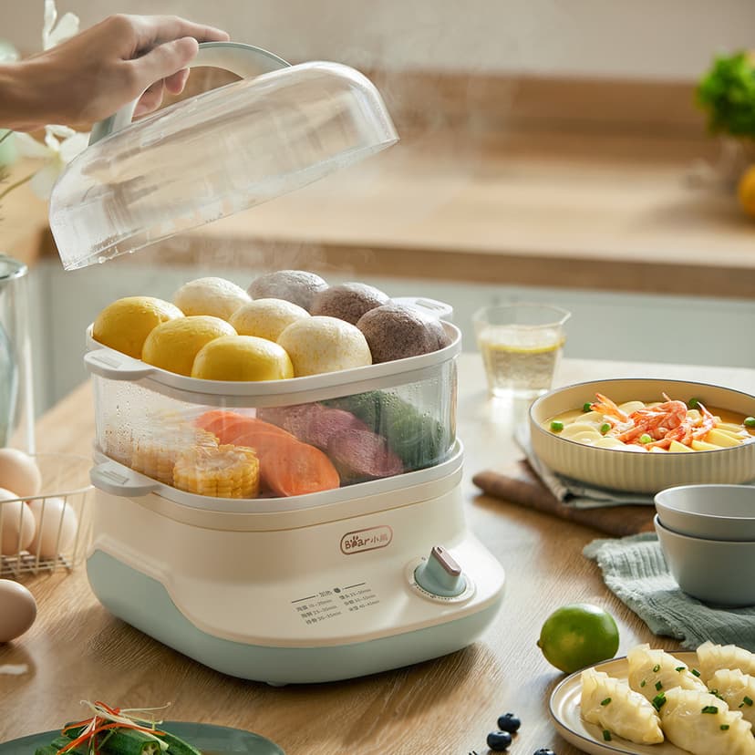 Ảnh Nồi hấp thức ăn đa năng Bear DZG-C60Q8 - Hàng Chính Hãng BH 18 tháng 1