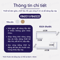 Thumbnail Kệ Để Sách Gỗ Treo Tường Đẹp Chữ J FIVO FB42, Gỗ Chống Ẩm, Thiết Kế Âm Tường, Đa Dạng Cách Trang Trí, Chịu Lực Tốt 2