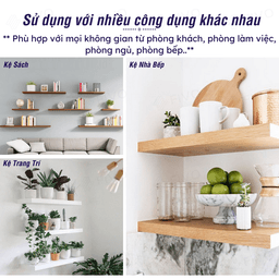 Thumbnail Kệ Sách Gỗ Âm Tường Decor Phòng Khách Thanh Ngang FB41 FIVO, Tặng Kèm Đầy Đủ Phụ Kiện, Giao Hỏa Tốc 4