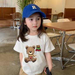 Thumbnail Áo Phông Bé Gái Cộc Tay Chất Cotton Đẹp Họa Tiết BabyThree, LaBuBu Dễ Thương BabyBoo - PiBo-CTCT-IN 2