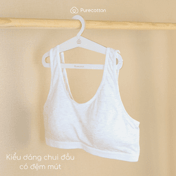 Thumbnail Áo lót học sinh Rush Purecotton mặt vải thoáng khí cho bé gái mới lớn dáng chui đầu - đệm mỏng PC091 4