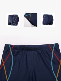 Thumbnail Quần Bơi Nam Tặng Kèm Nón Bơi Silicone Quần Bơi Thiết Kế Sọc Chất Liệu Polyester Spandex Cleacco QBS Boro Sport 3