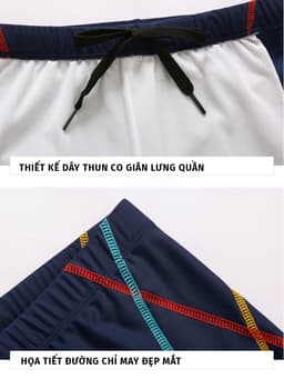 Thumbnail Quần Bơi Nam Tặng Kèm Nón Bơi Silicone Quần Bơi Thiết Kế Sọc Chất Liệu Polyester Spandex Cleacco QBS Boro Sport 4