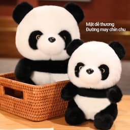 Thumbnail Gấu bông gấu trúc Panda Pikaboo gấu trúc nhồi bông tinh khiết cao cấp, lông mềm mịn co dãn 4 chiều 4