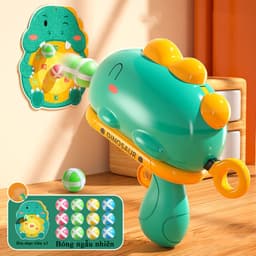 Thumbnail Đồ chơi  bóng khủng long KAVY kèm bia mục tiêu xa 8 mét nhiều màu sắc 3