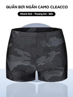 Thumbnail Quần Bơi Nam Tặng Kèm Nón Bơi Bịt Tai  Hoa Văn Camo Thoát Nước Nhanh Cleacco CMNCM Boro Sport mẫu mới 2025 2