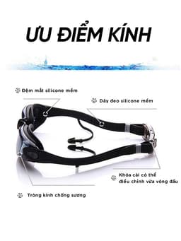 Thumbnail Kính Bơi Kèm Bịt Tai Kính Bơi Tráng Gương Chống Sương Chống UV Đệm Mũi Dẻo Dai Dây Đeo Êm Ái Cleacco MC770 Boro Sport 1
