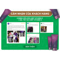 Thumbnail Combo X2 Làm Sạch Sáng Da Mờ Thâm Dịu Nhẹ: Sữa Rửa Mặt Vitamin E WHISIS 120ml + Gel Tẩy Da Chết Vitamin C WHISIS 120ml 1