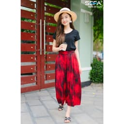 Thumbnail Áo phông nữ croptop SEFA màu đen 20002142474 2