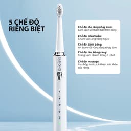 Thumbnail Bàn chải điện Samono SW-ET01, 5 chế độ đánh răng cho người lớn và trẻ em, 4 đầu bàn chải thay thế mềm mại 3