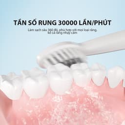Thumbnail Bàn chải điện Samono SW-ET01, 5 chế độ đánh răng cho người lớn và trẻ em, 4 đầu bàn chải thay thế mềm mại 4