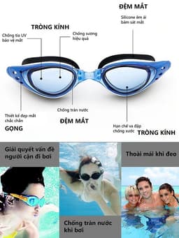 Thumbnail Kính Bơi Cận Từ 2 Đến 7 Độ Kính Bơi Người Cận Dây Đeo Êm Ái Đệm Mũi Dẻo Chống UV Chông Sương Cleacco DL603 Boro Sport 2