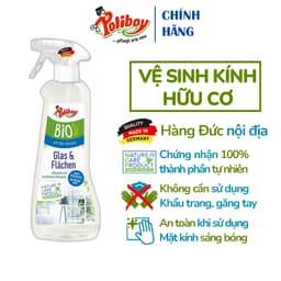 Thumbnail Xịt Làm Sạch Kính Và Nội Thất Hữu Cơ POLIBOY Không Để Lại Vệt, Vệ Sinh Tủ Kính Bày Thực Phẩm 500ml Hoàn Toàn Tự Nhiên 1