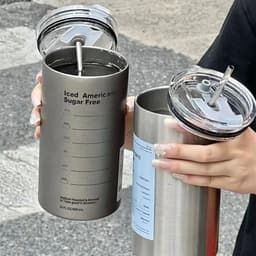 Thumbnail Ly giữ nhiệt Iced Americano Inox 304 cao cấp GOSE cốc uống nước giữ nhiệt kèm ống hút 3