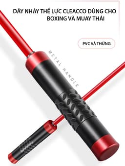 Thumbnail Dây Nhảy Thể Lực Tặng Kèm Túi Dây Nhảy Boxing Trọng Lượng 400g Tay Cầm Kim Loại Cleacco DNTL Boro Sport 2
