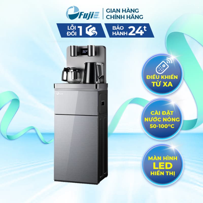 Ảnh Cây nước nóng lạnh bàn trà FUJIE TBH1332E Điều khiển máy từ xa - Cài nhiệt độ sôi từ 50 đến 100 độ C 1