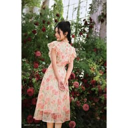 Thumbnail Đầm Xòe Nữ My Way Đi Chơi Tay Bèo Họa Tiết Hoa Cao Cấp 5MD02131 DB 3
