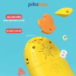 Thumbnail Combo điện thoại đồ chơi cho bé gà vàng kèm pin đáng yêu có đèn và nhạc Pikaboo, chất liệu cao cấp 4