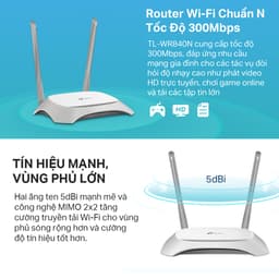 Thumbnail Bộ Phát Wifi TP-Link TL-WR840N Chuẩn N 300Mbps 3