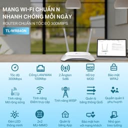 Thumbnail Bộ Phát Wifi TP-Link TL-WR840N Chuẩn N 300Mbps 2