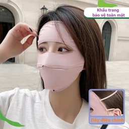 Thumbnail Khẩu Trang - Taky, Mặt Nạ Vải Lụa Lạnh 2 Lớp Che Phủ Kín Đi Ngoài Trời,  Che Kín Toàn Mặt Trán Chống Tia UV UFP 50+ 7887 1