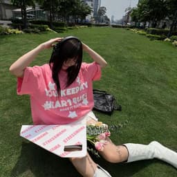 Thumbnail Áo thun nữ NELLY -  You Keep My Heart phong cách basic hiện đại cá tính chất cotton 100% dáng tay lỡ 2
