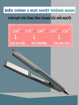 Thumbnail Máy duỗi tóc điều chỉnh 5 mức nhiệt Kemei KM-2518 sử dụng được cho mọi loại tóc có thể là ép tóc, uốn cụp, uốn sóng 2