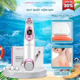 Thumbnail Máy hút mụn đầu đen cầm tay mini Lescolton gồm cả chế độ máy massage mặt nóng lạnh đa năng kèm 5 đầu hút 3