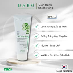Thumbnail Sữa rửa mặt cao cấp tinh chất Dưa Leo 3 in 1 Cucumber Natural Rich Foam Cleanser 180ml 2