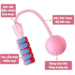 Thumbnail Dây nhảy không dây hỗ trợ thể dục thể thao chất liệu PVC cao su đàn hồi 1