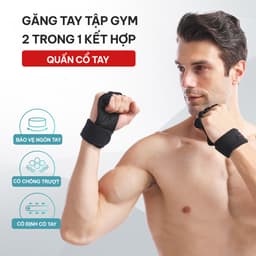 Thumbnail Găng tay tập Gym kết hợp quấn cổ tay GoodFit GF207G chống chai tay, bảo vệ cổ tay 3