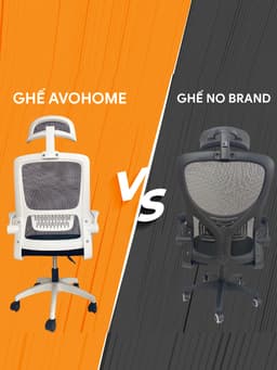 Thumbnail Ghế xoay văn phòng AVOHOME - Lưng lưới thoáng mát, tựa đầu, điều chỉnh độ cao chống mỏi, tay gập thông minh 3