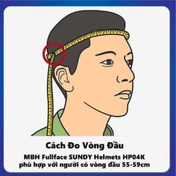 Thumbnail Mũ bảo hiểm Fullface SUNDY Helmets HP04K chính hãng, kiểu dáng mạnh mẽ, thể thao nam tính 3