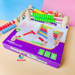 Thumbnail Bảng Tính Toán Học Benrikids Bằng Gỗ Trò Chơi Trí Tuệ Bảng Làm Toán 2