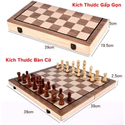 Thumbnail Bộ Cờ Vua Nam Châm Bằng Gỗ Với Lực Hút Mạnh Tặng Kèm 2 Quân Hậu Kết Hợp Cờ Đam – Cờ Caro 2 Trong 1 Chính Hãng Amalife 3