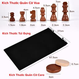 Thumbnail Bộ Cờ Vua Nam Châm Bằng Gỗ Với Lực Hút Mạnh Tặng Kèm 2 Quân Hậu Kết Hợp Cờ Đam – Cờ Caro 2 Trong 1 Chính Hãng Amalife 4