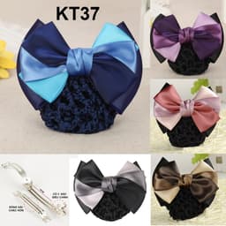 Thumbnail GOTI Kẹp Búi Tóc Công Sở, Y Tá Đính Nơ Nhiều Màu Kẹp Tóc Có Búi Lưới Xinh Xắn Thời Trang Nữ KT37 1