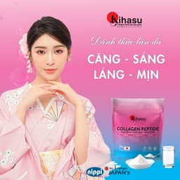 Thumbnail Bột collagen peptide kihasu Nippi Nhật Bản hỗ trợ trẻ hoá, cấp ẩm, tăng sinh collagen: pha nước, cho vào thức ăn 4