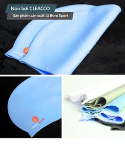 Thumbnail Nón Bơi Chính Hãng Mũ Bơi Silicone Cao Cấp Chống Thấm Nước Cleacco NBBR Boro Sport 3