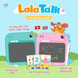 Thumbnail Máy Đọc Thẻ Song Ngữ Anh Việt Lalatalk Có Phát Nhạc Kết Hợp Bảng Viết Tự Xóa Thông Minh Lalala Baby 1
