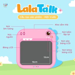 Thumbnail Máy Đọc Thẻ Song Ngữ Anh Việt Lalatalk Có Phát Nhạc Kết Hợp Bảng Viết Tự Xóa Thông Minh Lalala Baby 2