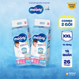 Thumbnail Bộ 2 Tã quần cao cấp Moony Bé Gái L44/XL38/XXL26/XXXL14 - Nhập khẩu Nhật Bản 2