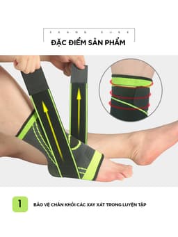 Thumbnail Băng Quấn Bảo Vệ Cổ Chân Chính Hãng Băng Cổ Chân Mắt Cá Chân Chất Liệu Thun Thoáng Mát Cleacco BQBVCC Boro Sport 4